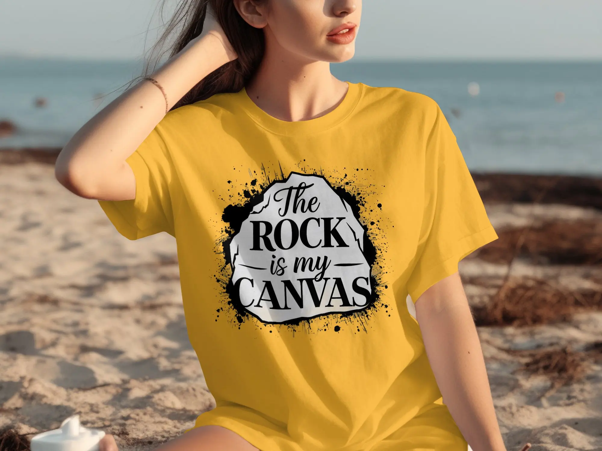 Inspirational Rock Quote The Is My Canvas Motivational T Shirt Casual Wear Positive Mindset Apparel Motivating