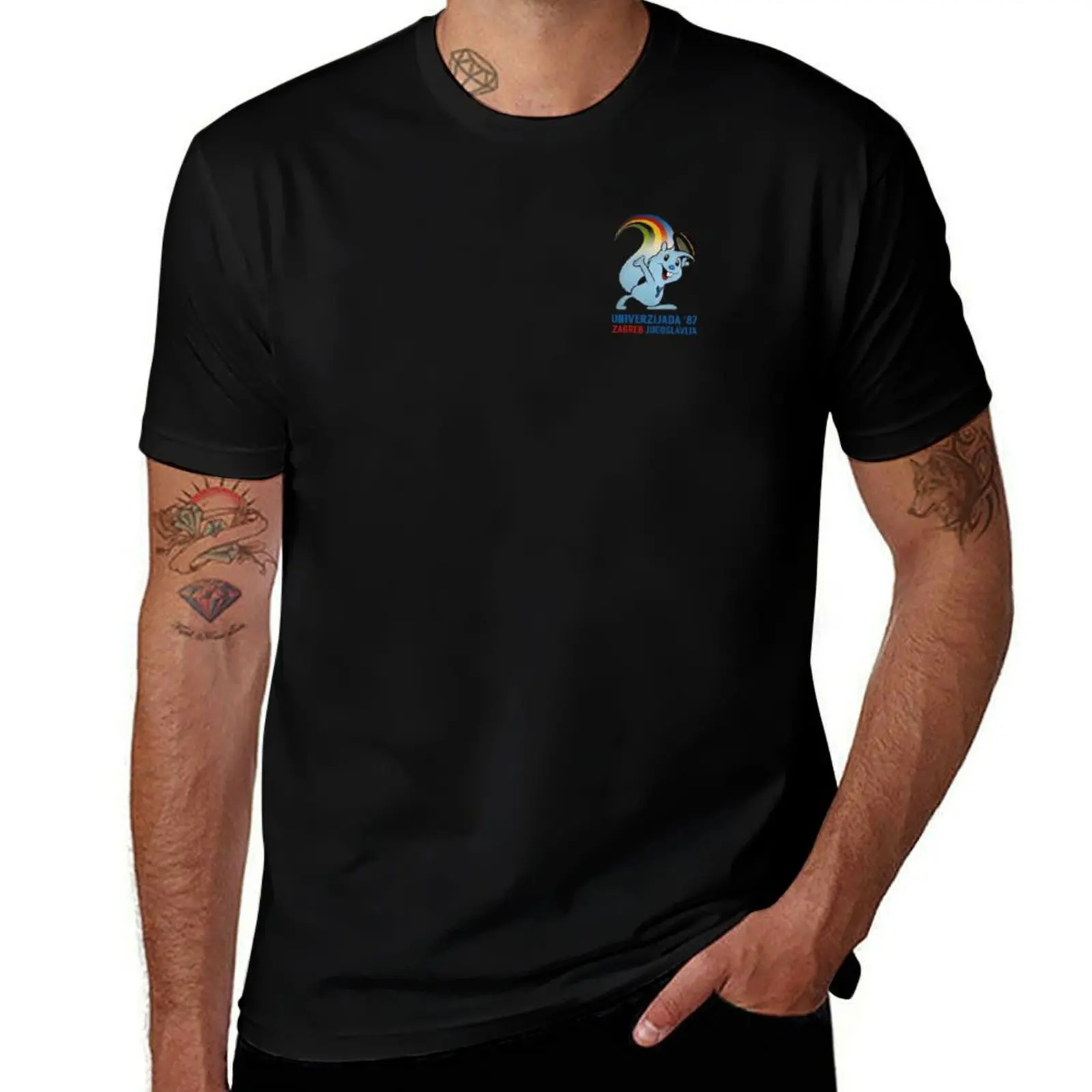 1987 Summer Universiade Zagreb T-Shirt korean fashion man clothes oversizeds plus size tops mens designer t shirt