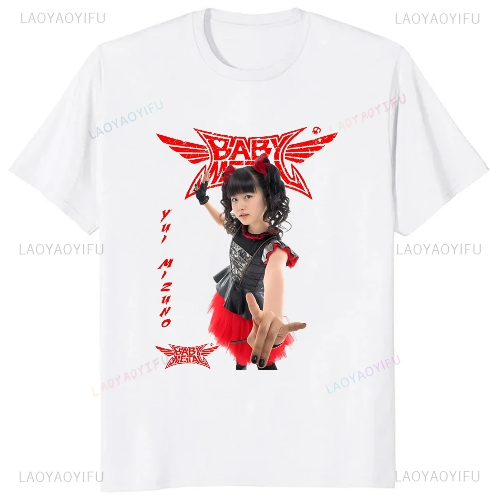 Fashion T-shirt Vintage Babymetal Printed T-shirt Top Summer Trend Harajuku Short Sleeve Unisex Shirt Pattern Large T-shirt