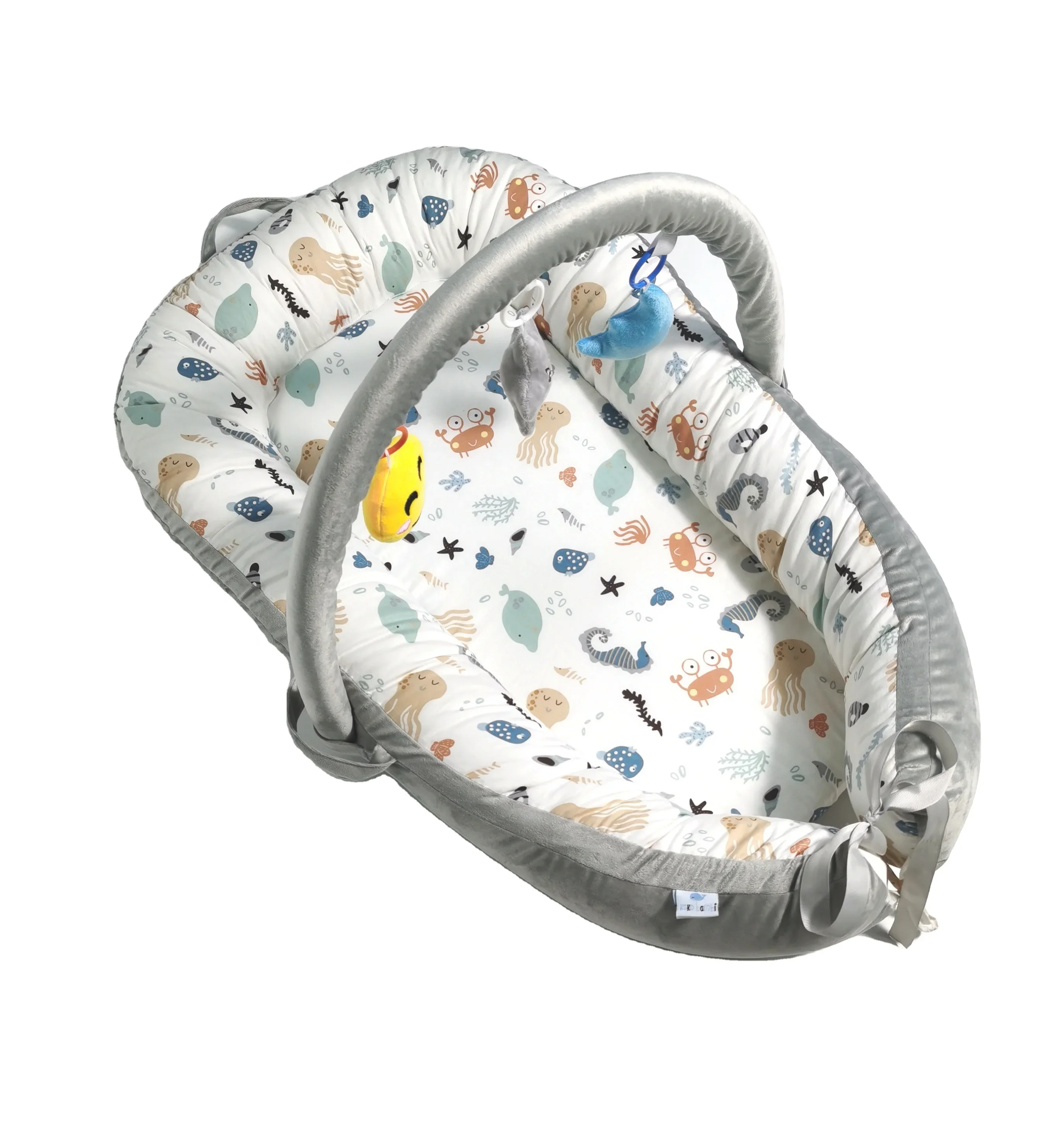 Baby Nest Bed New Baby Products Portable Baby Lounger With Pillow And Toys for Kids Sleeping