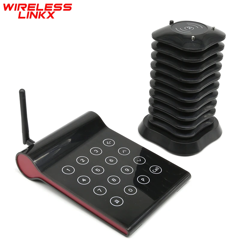 Wireless Restaurant Pager System QC08 Waterproof Beepers Wireless Calling System Food Pagers For Cafe Church Clinic Food Court