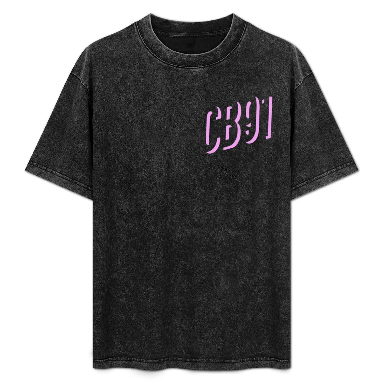 CB91 Logo Modern Pink T-Shirt designer shirts oversized graphic tee street wear men t shirts high quality
