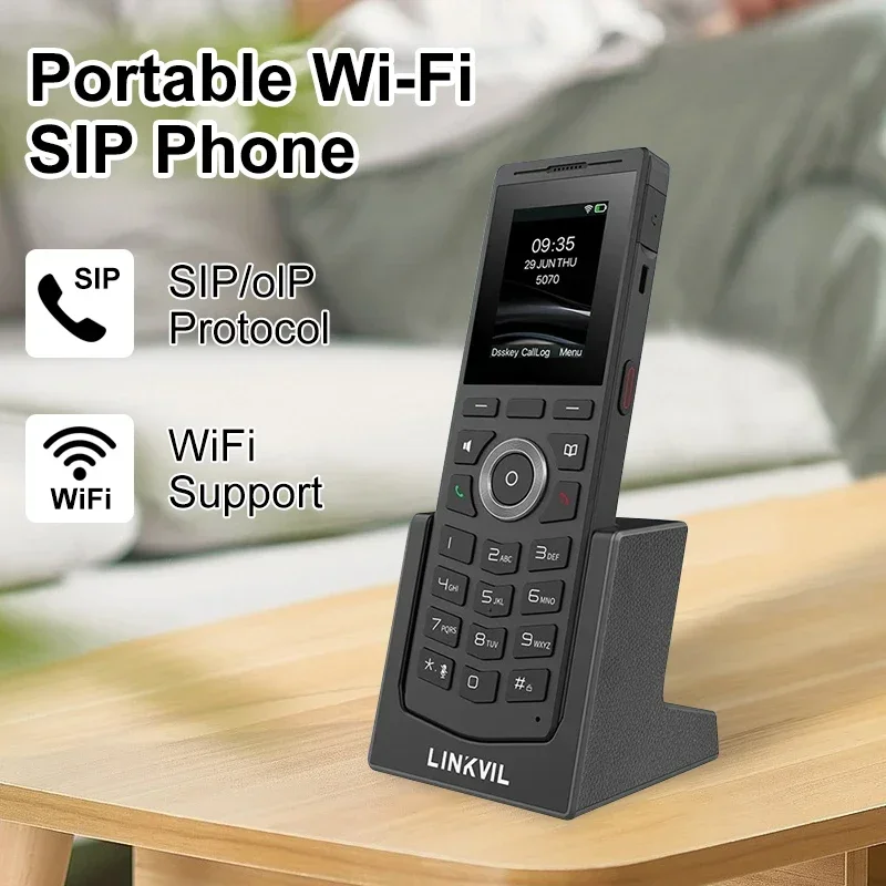 LINKVIL mini smart Wireless sip phone WiFi voip phone Audio Handheld Phone for Office Home Hotels Portable