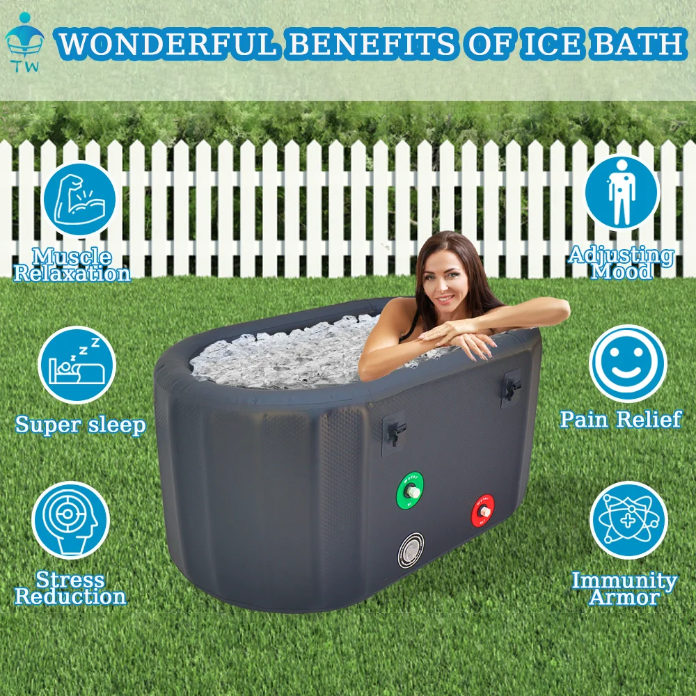 Ice Bath Tub Robust Inflatable Cold Plunge Tub for Athletes Recovery Large Portable Ice Tubs for Cold Plunge at Home or Outdoor