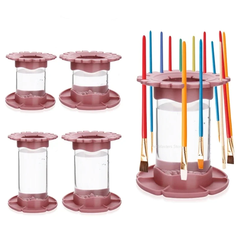 Students Often Use Pen Washing Buckets 3-in-1 Pen Washer Comes with A Color Palette and Pen Wash Holder
