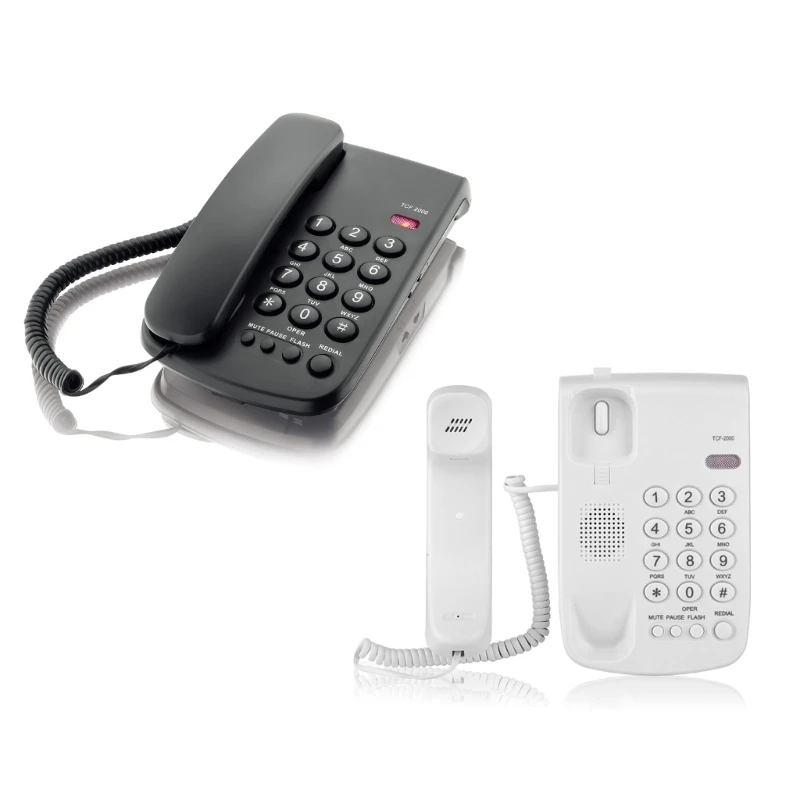 XD99 TCF-2000 Desktop Fixed Telephone Elegant Corded Landline Phone for Hotels and Homes Bars Guest Room