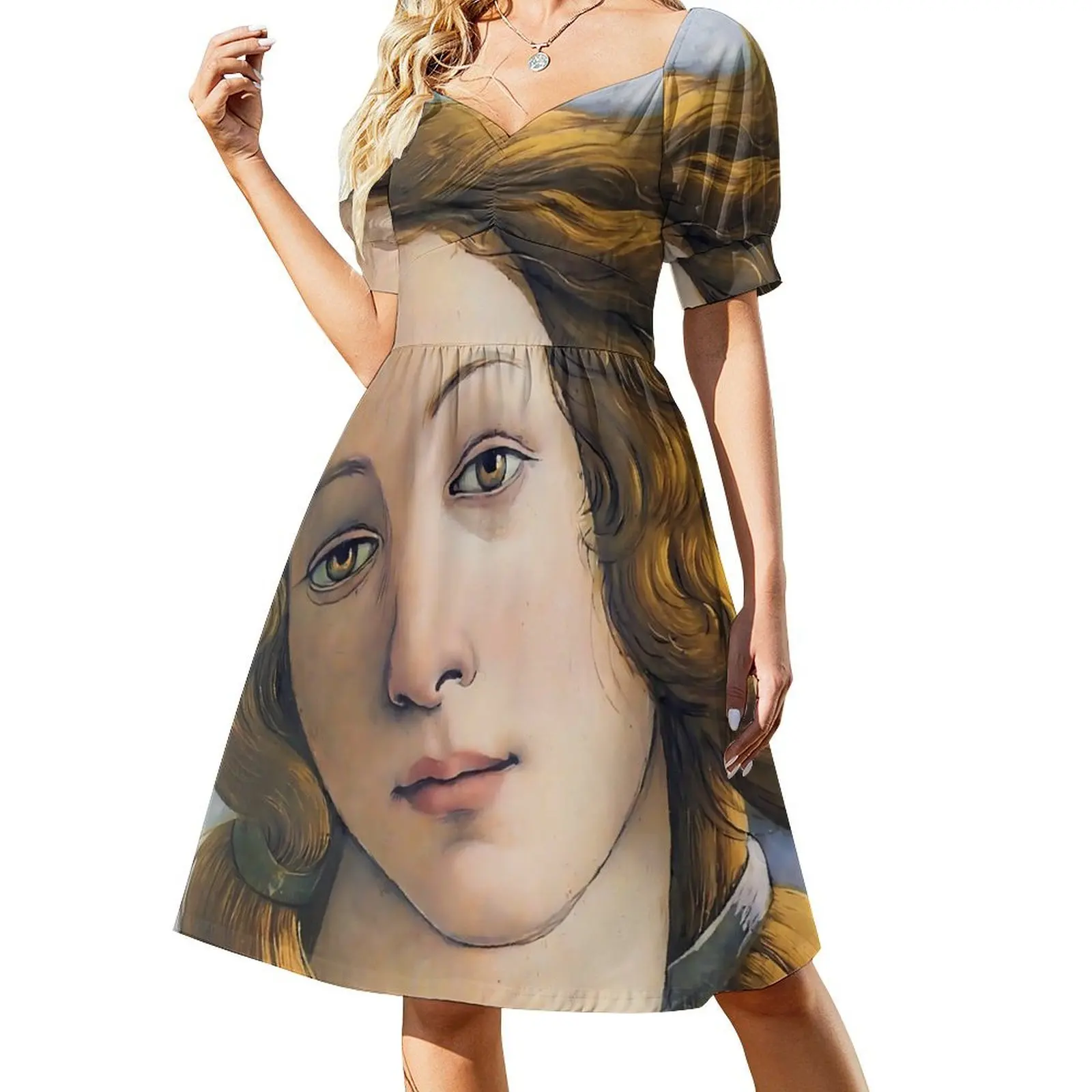 Sandros Botticelli Dress Beautiful Birth of Venus Elegant Dresses Summer Street Fashion Casual Dress Graphic Clothes 3XL 4XL 5XL