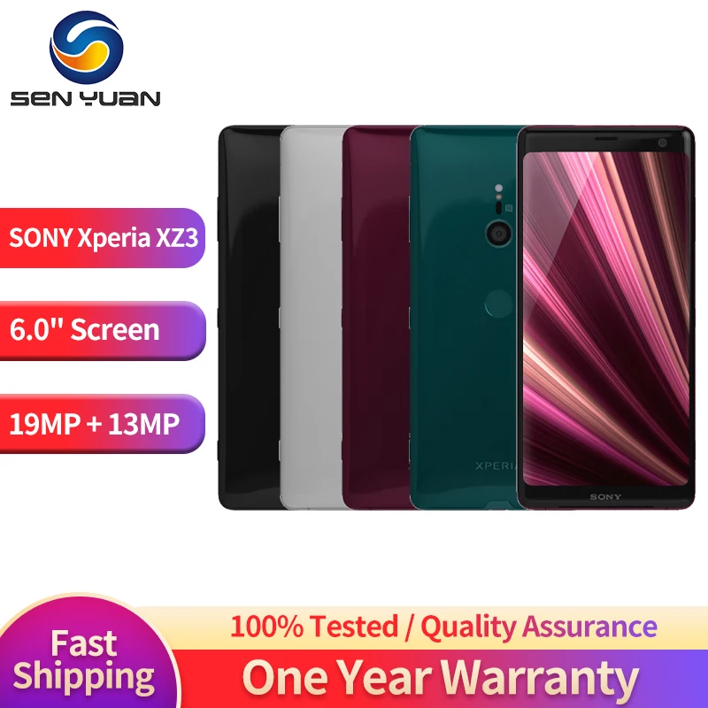 Original Sony Xperia XZ3 4G LTE Mobile Phone JP Version H8416 H9493 6.0" 4GB RAM 64GB ROM Qualcomm 845 Octa Core SmartPhone