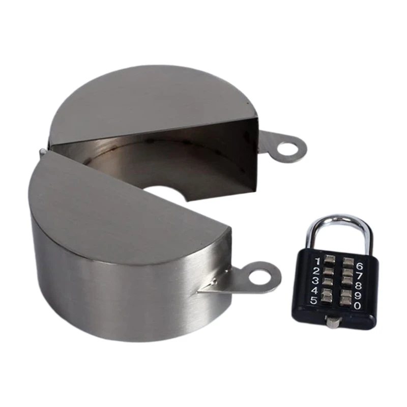 Gate Valves Lockout Device With Password Padlock Outdoor Faucet Lock Water Spigot Lock Safety Cover for Faucet, Valves X3UC