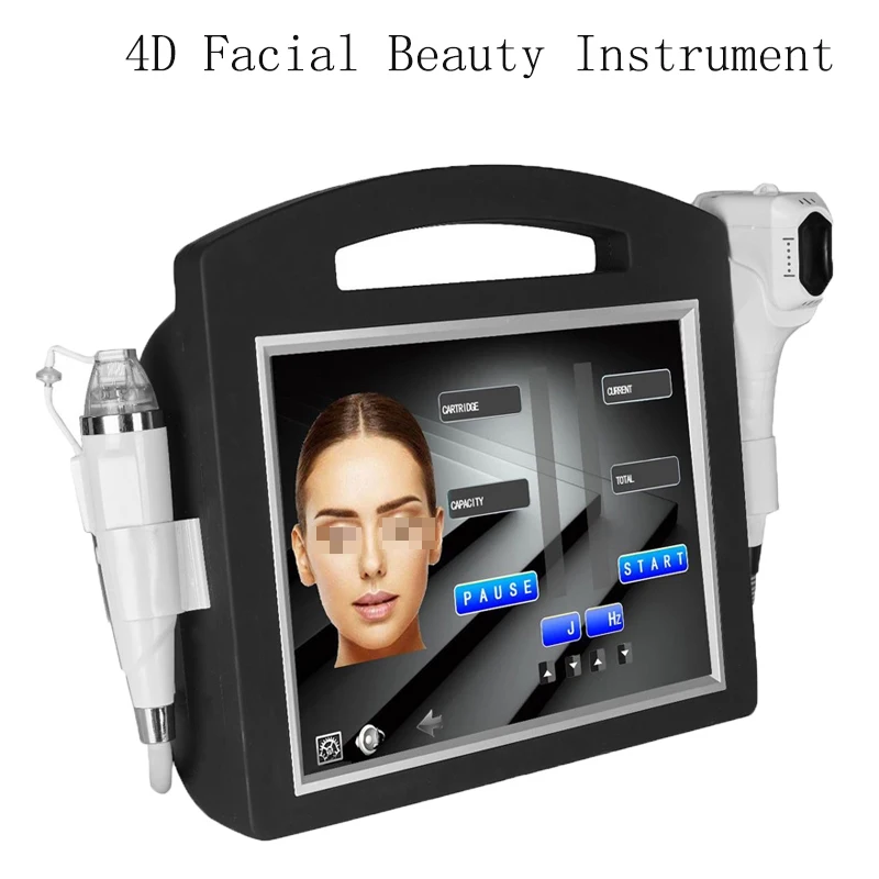 4D facial beauty device, facial lifting anti-aging and firming beauty device, gold microcrystalline beauty device
