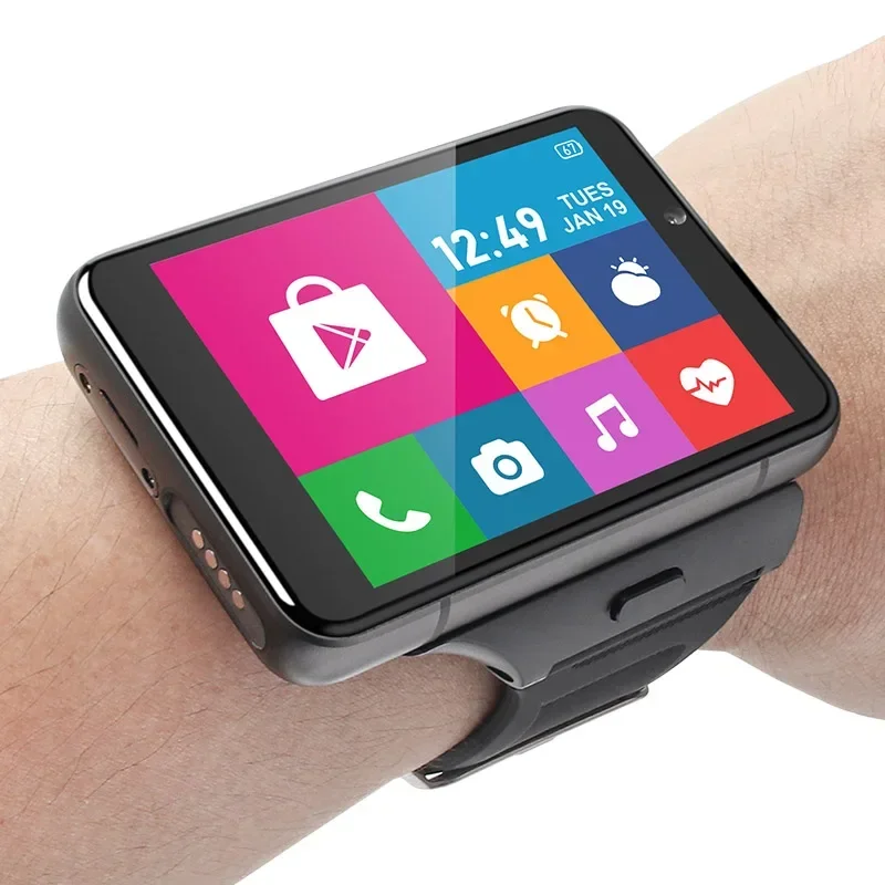 UNIWA DM200 4G LTE Watch Phone 4GB RAM+64GB ROM Android 9 Smart Watch With SIM 5MP+13MP 2.88" Big Touch Screen Heart Rate S