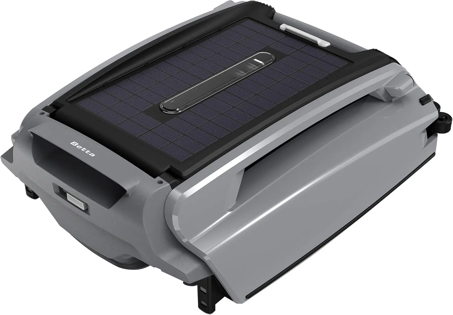 Plus - Solar Powered Robotic Pool Skimmer with Dual Charging Options and 30-Hour Continuous Cleaning Battery Power, Sha