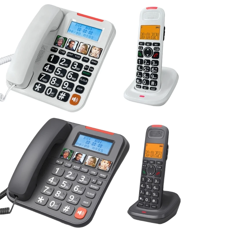 Adjustable Ringtone and Volumes Corded Telephone With 1 Key Function for Home and Office