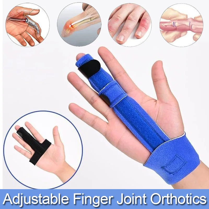 Medical Tendon Sheath Protector Finger Splint Brace-Finger Splint Stabilizer Brace-Adjustable Detachable Protective Finger Brace