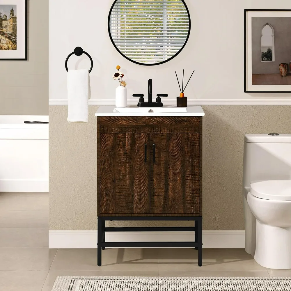 Bathroom Organizers, Bathroom Vanity With Sink, Vintage Bathroom Sink Cabinet With Doors, Vanities Cabinet With Sink Combo Set