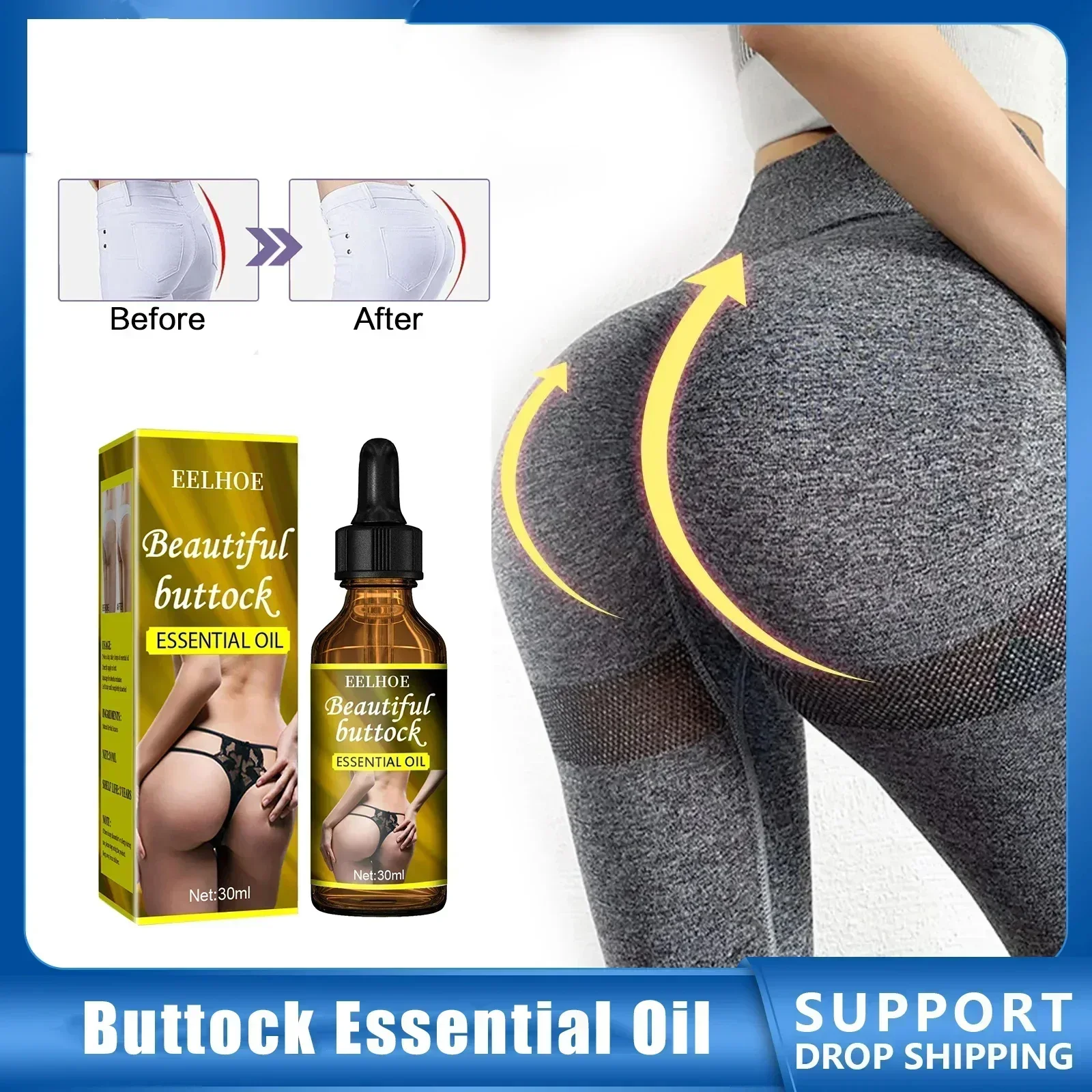 Buttock Essential Oils Fast Growth Butt Enhancer Breast Enlargement Body Sexy Care For Women Hip Lift Butt Enhancement Oils