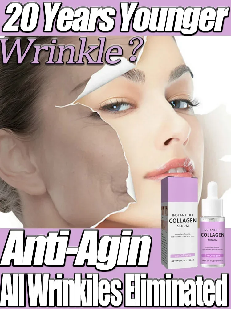 Facial Serum For Wrinkle Removal Eye Fine Lines Crow's Feet Neck Wrinkles Anti-Aging Anti-Wrinkle Serum Facial Care