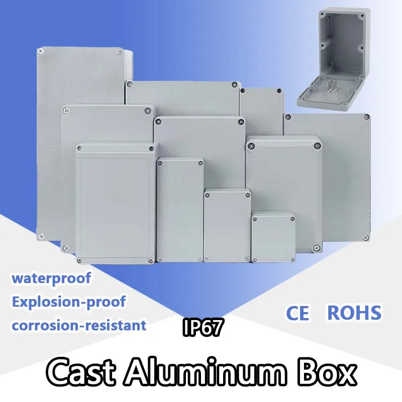 IP67 Outdoor Aluminum Enclosure Waterproof Industry Junction Box PCB Project Instrument Case Explosion-Proof Electronics Housing