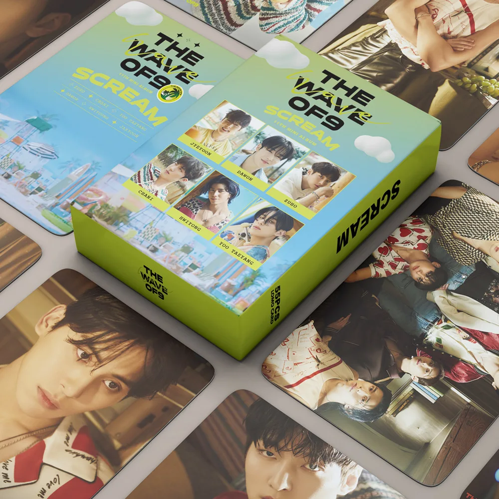 55Pcs/Set SF9 Idol Boy New Album The Wave Of9 Lomo Cards HD Printd Photocards High Quality Postcards Fans Collection Gifts