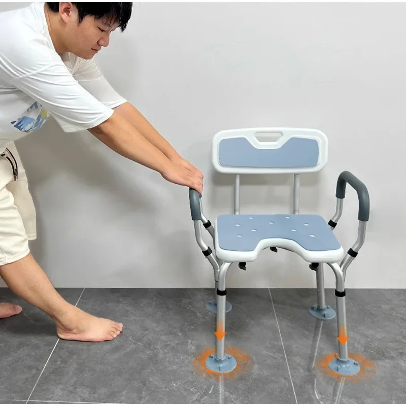 Shower Chair Adult Bath Home Furniture Bathroom Use Scaffolding Stool Older Toilet Folding Portable Dusjstol Commode Toilet