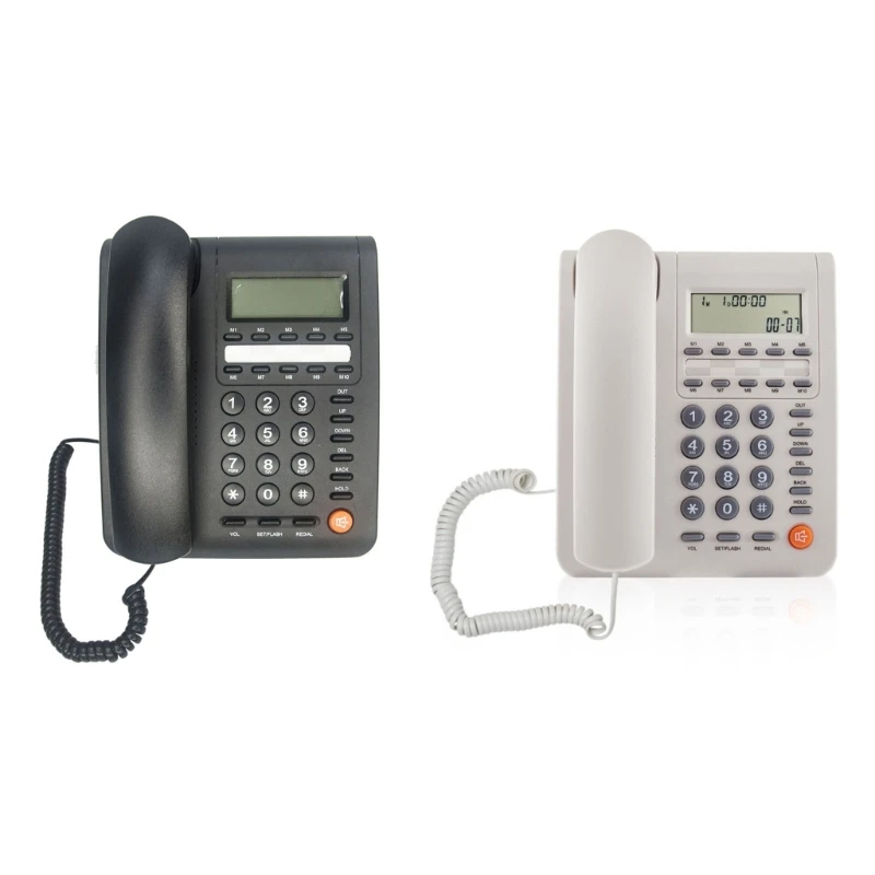 M59 Desktop Fixed Telephone Home Landline Phone Caller Identification Corded Phone Call Record Brightness Adjustment Dropship