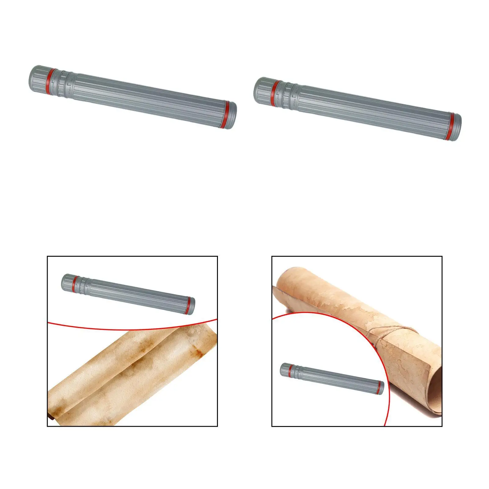 Expandable Poster Tube Portable Round Telescopic Carrying Tube Scroll Holder for Sketches Draftings Artworks Blueprints Pictures