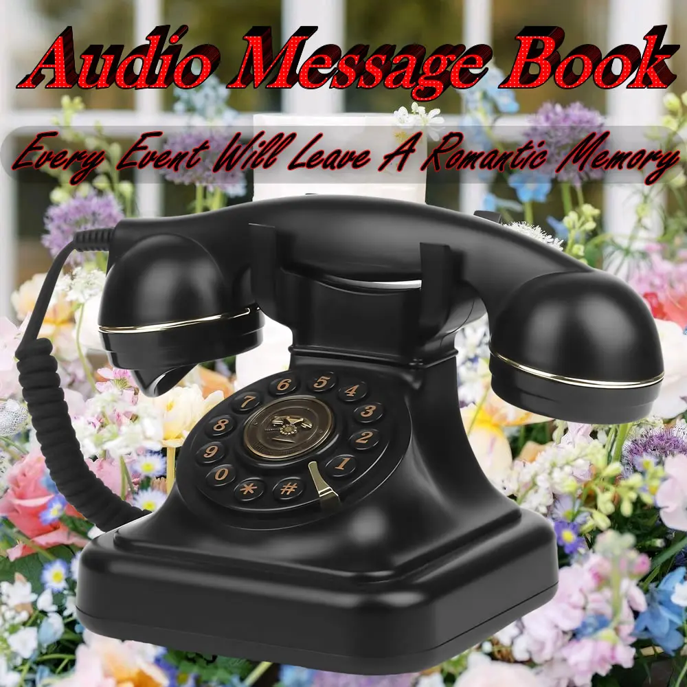 Audio phone guest book wedding guest banquet party blessing recording phone guest audio sign-in book phone voice message mailbox