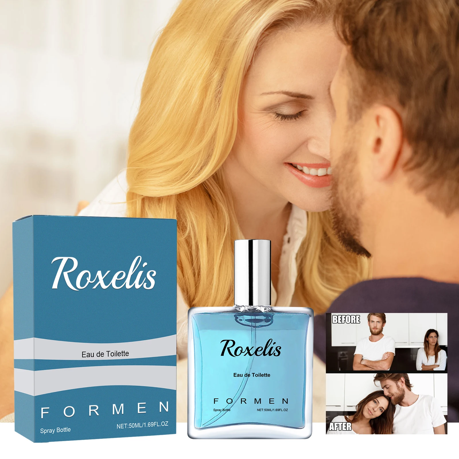 ROXELIS Eau De Toilette Persistent Fragrance Fresh Natural Elegant Charming Dating Atmosphere Perfume Men's Fragrance 1.69O