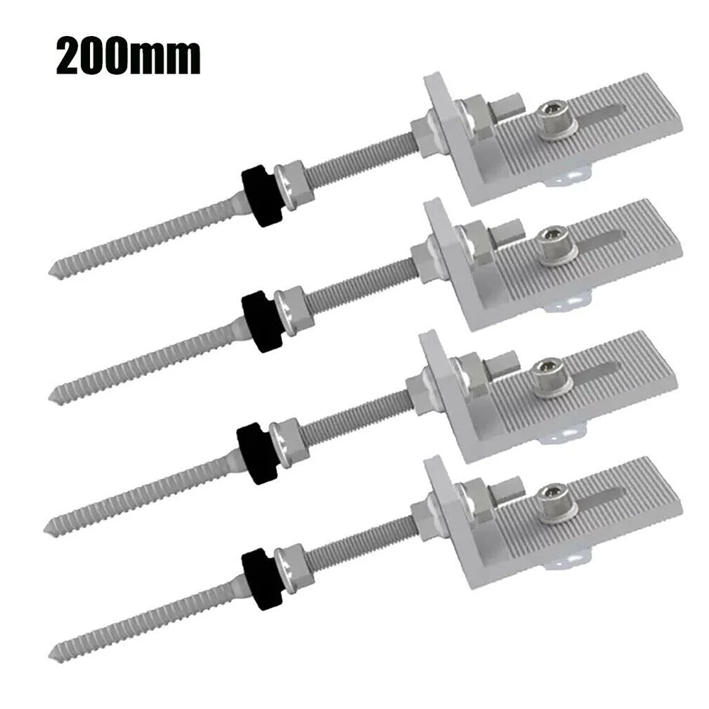 Brackets Pole Screws With +stainless Steel 200/250mm 4 Sets Aluminium Alloy L Angle M10 Roof Fixture Sheet Metal