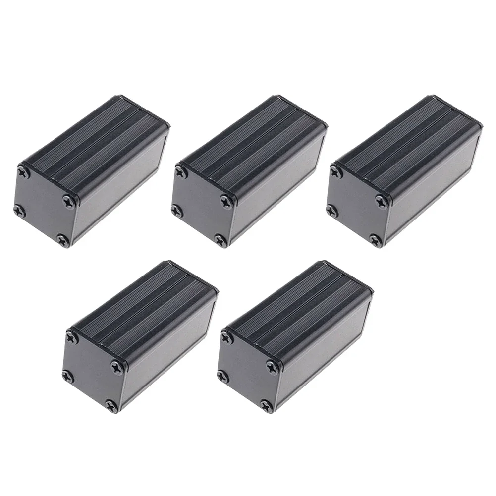 5pcs Extruded PCB Aluminum Box Black Enclosure Electronic Project DIY 50x25x25mm Electrical Black Shell Electronic Project Box