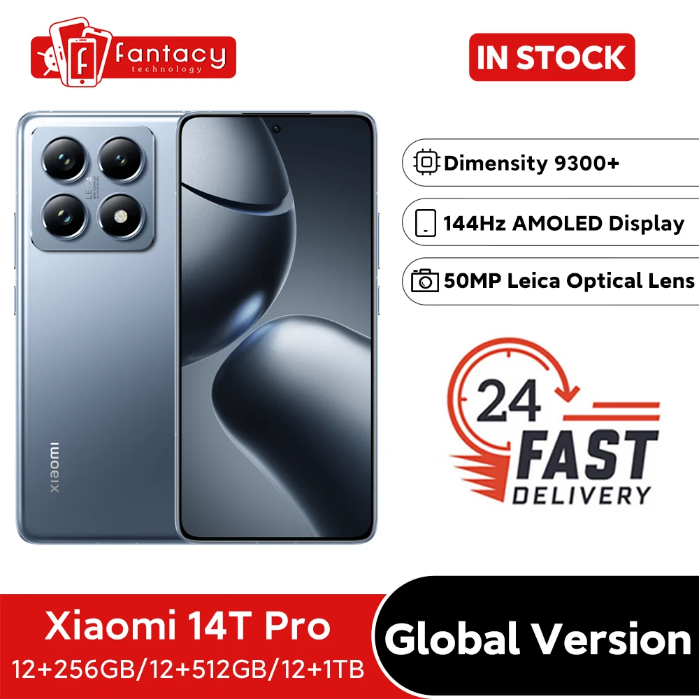 New Xiaomi 14T Pro 5G Global Version 50MP Leica Camera MediaTek Dimensity 9300+ 6.67'' 144Hz AMOLED 120W HyperCharge M