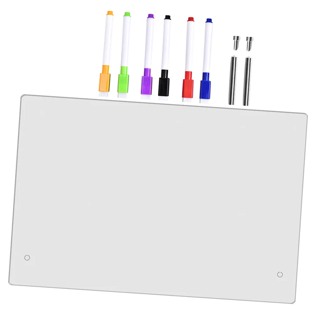 Clear Dry Erase Board Home Acrylic Message Office Writing Desk Calendars Table Memo Multi-function Household White