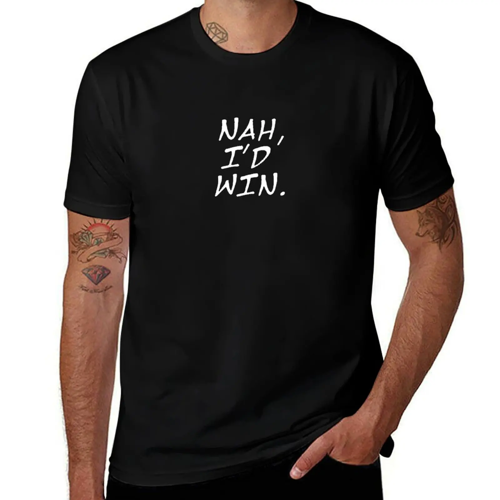 Manga Quote JJK Would you Lose? Gojo: Nah, I'd Win > Black Bubble Frame Text Comic Stamp. Quotable Gym Lovers Gif T-Shir