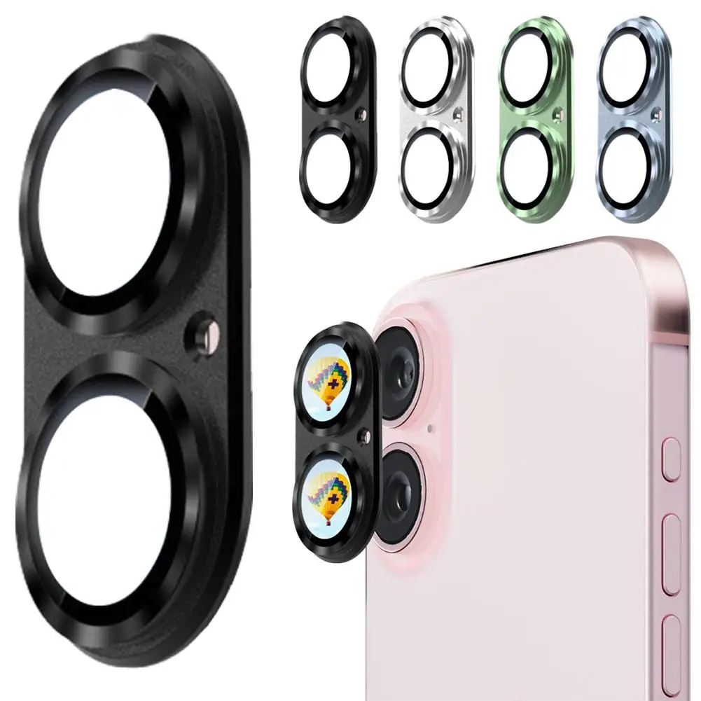 For IPhone 16/16Plus Integrated Metal Lens Protective Camera Rear Phone Accessories Film Mobile The Covered Film Is Fully L T8G9