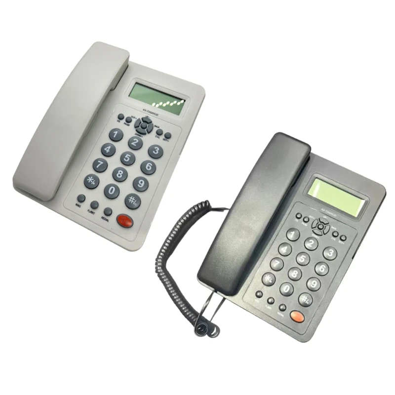 F3MA Desktop Corded Telephone for Home Landline Telephone Big Buttons LCD Display