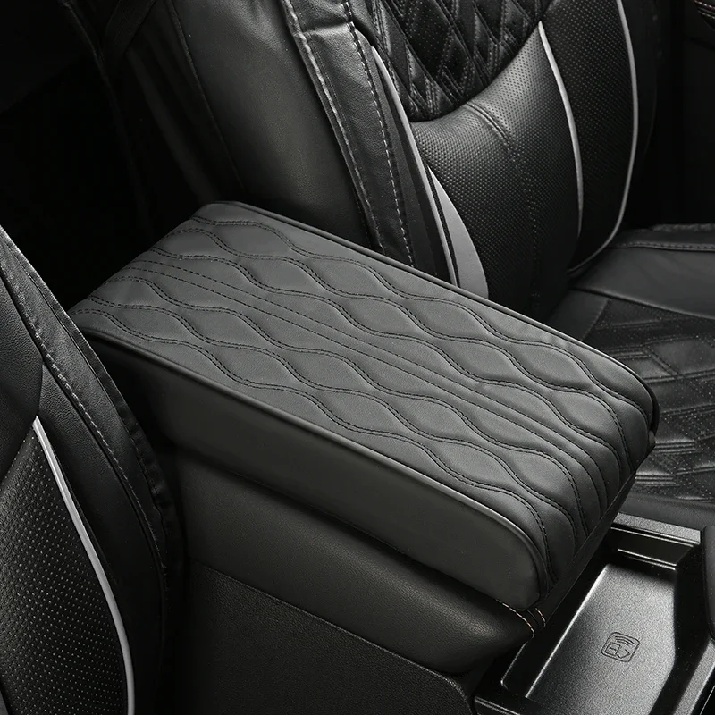 PU Leather Universal Style Car Armrest Pad for SEAT All Car Models Leon Arona Ateca Tarraco Ibiza Alhambra Car Accessories