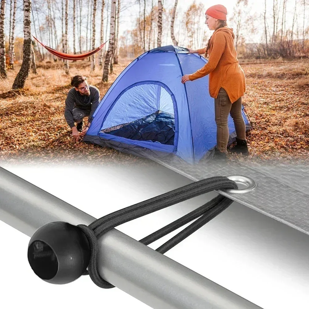 10 Pcs High Quality Black Bungee Ball Cord Rope 10-30CM Multipurpose Tarpaulin Fixing Tool Durable Canopy Bungee Cords