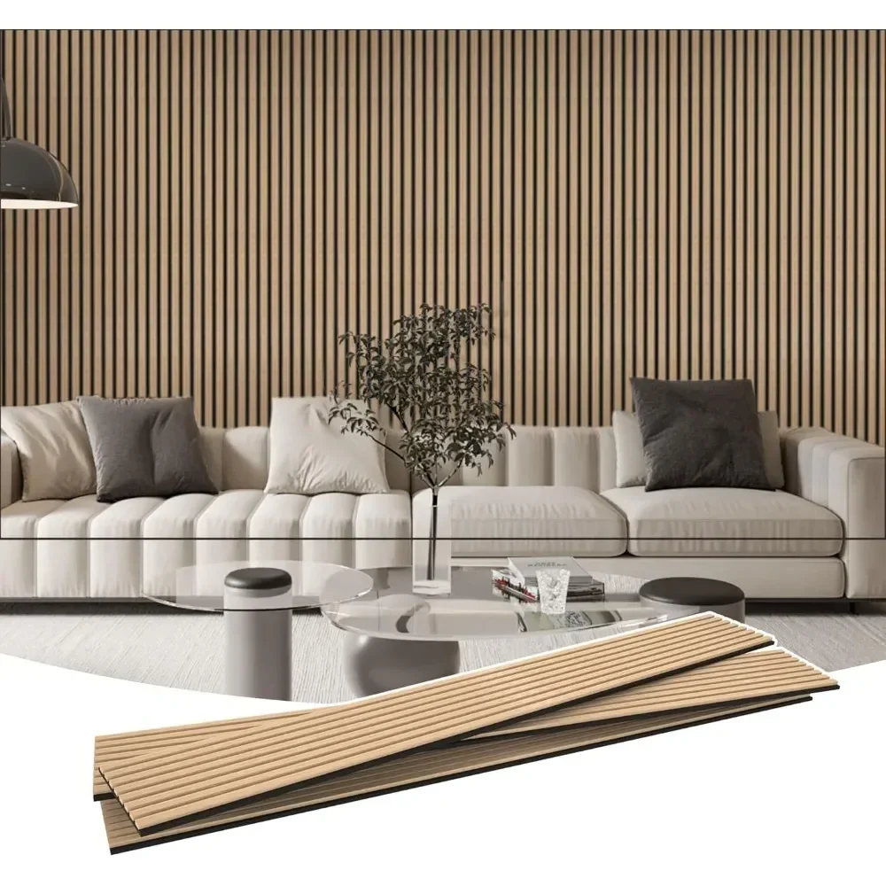 2-Pack 94.48"x 11.02"x 0.82" Each,Wood Panels for Wall,Wooden Wall Panels ,3D Wood Wall Paneling with Solid Wood 
