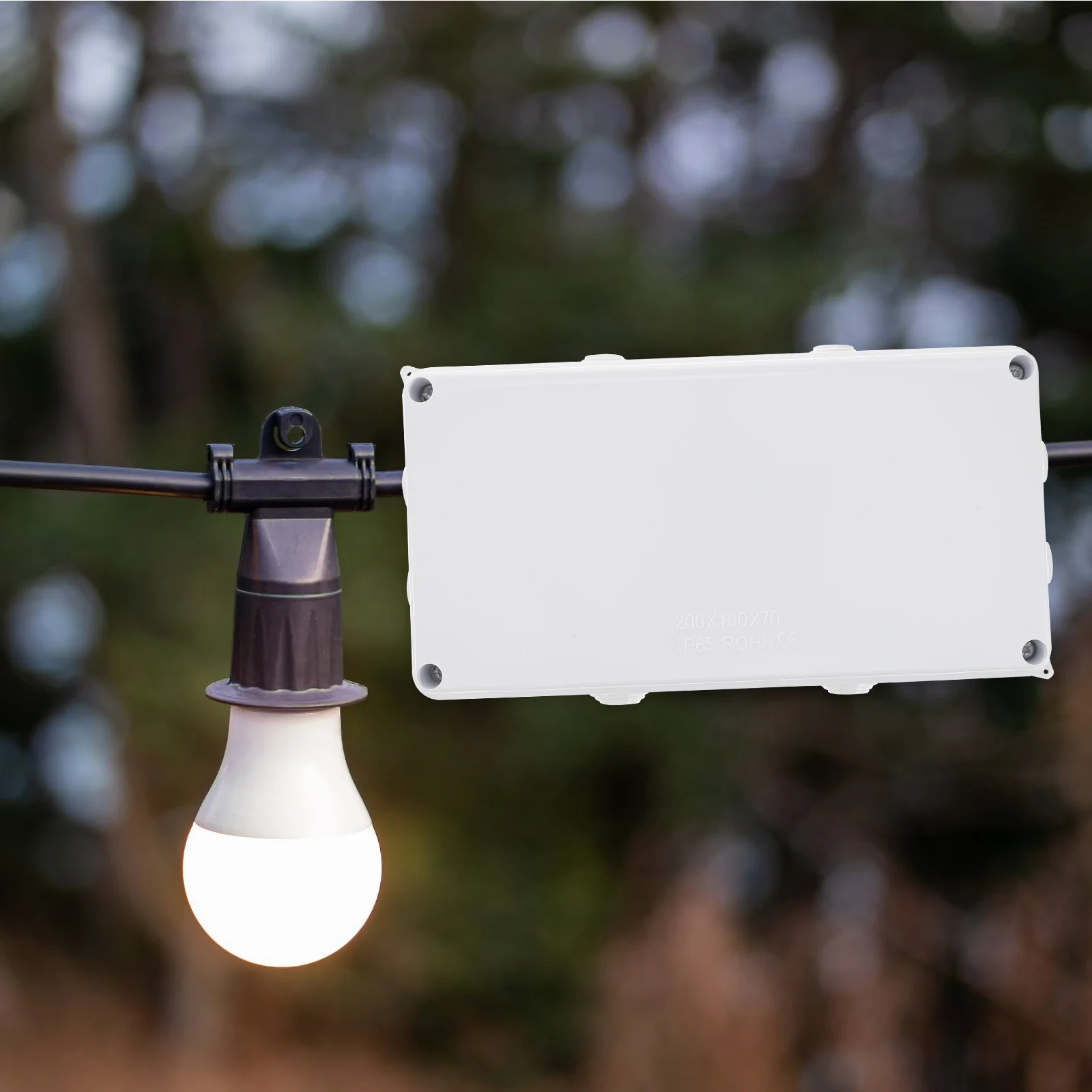 Waterproof Junction Box LED Lughts Universal Electrical Boxes Outdoor Plug Cover Weatherproof Oights Ip