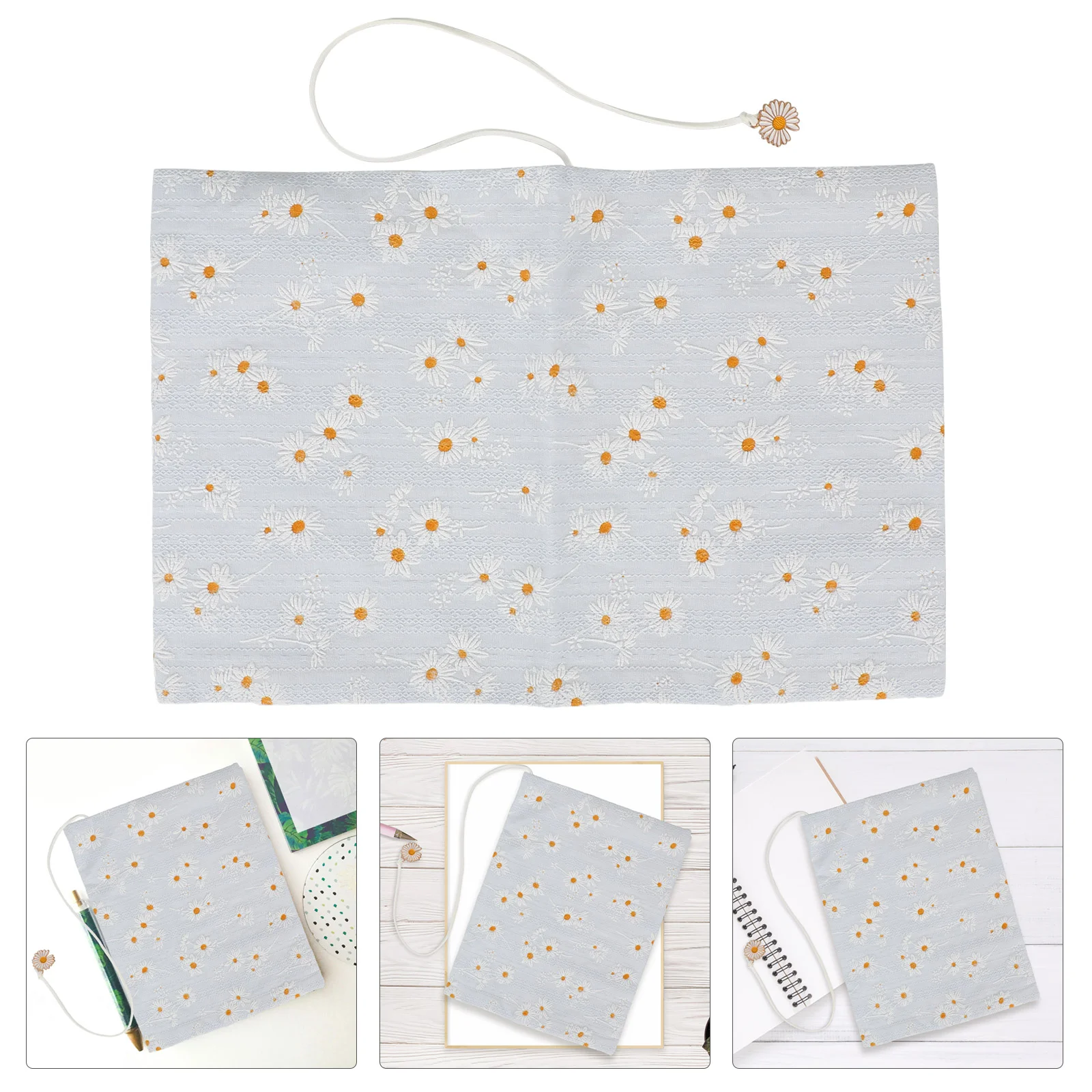 Handmade Cloth Book Cover Sleeve Covers Protective Decorative Daisy Account