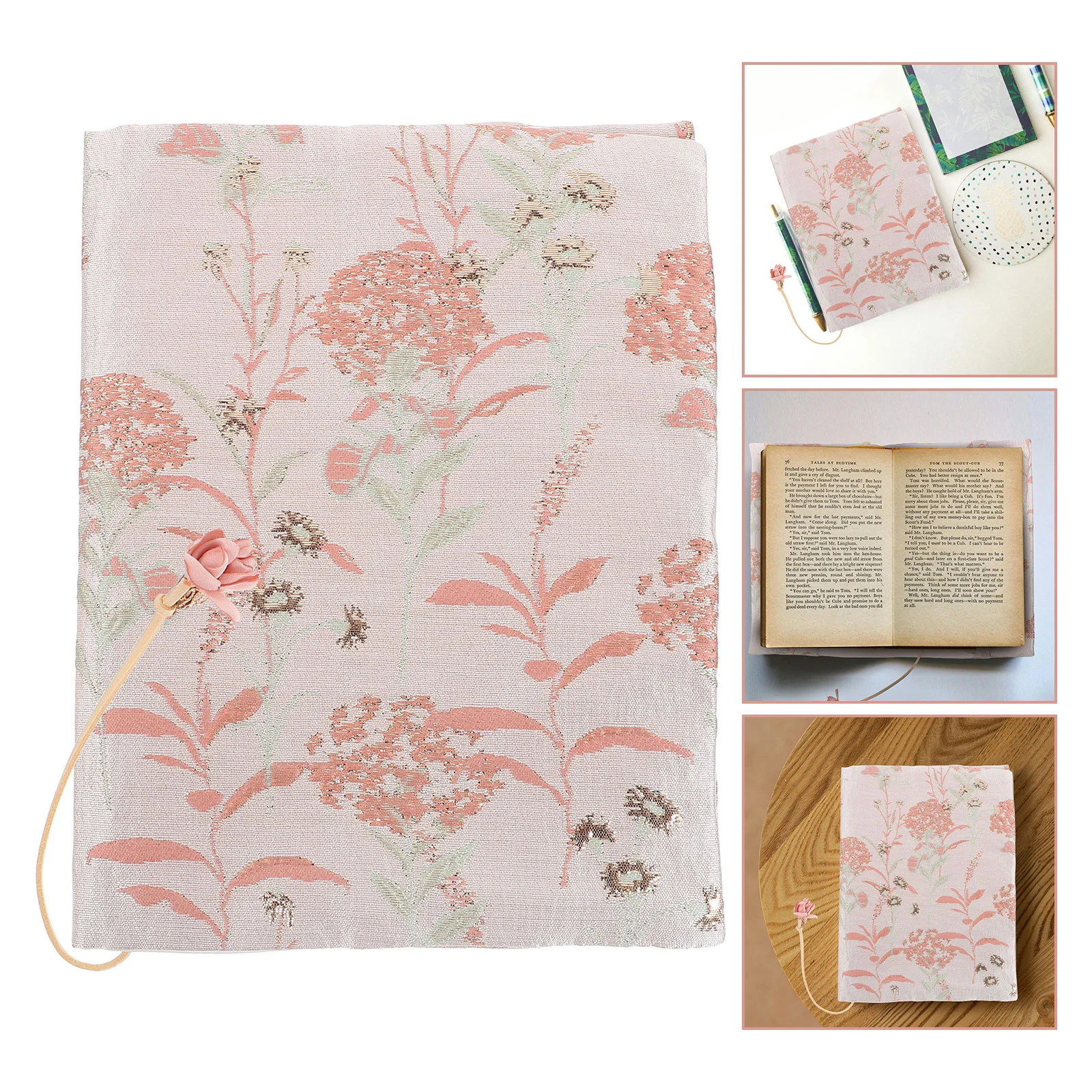 Protective Case Fashion Fabric Book Cover Notebooks Protector for Student Cloth Sleeve