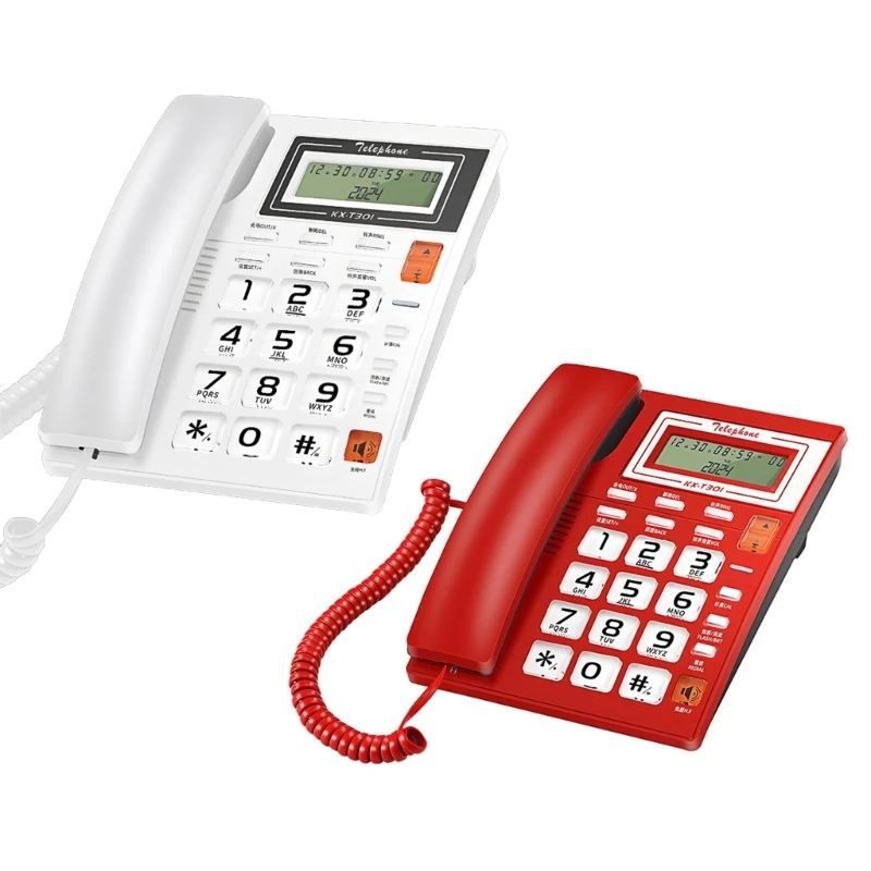 Desktop Corded Telephone for Home Landline Telephone with Big Button Phone