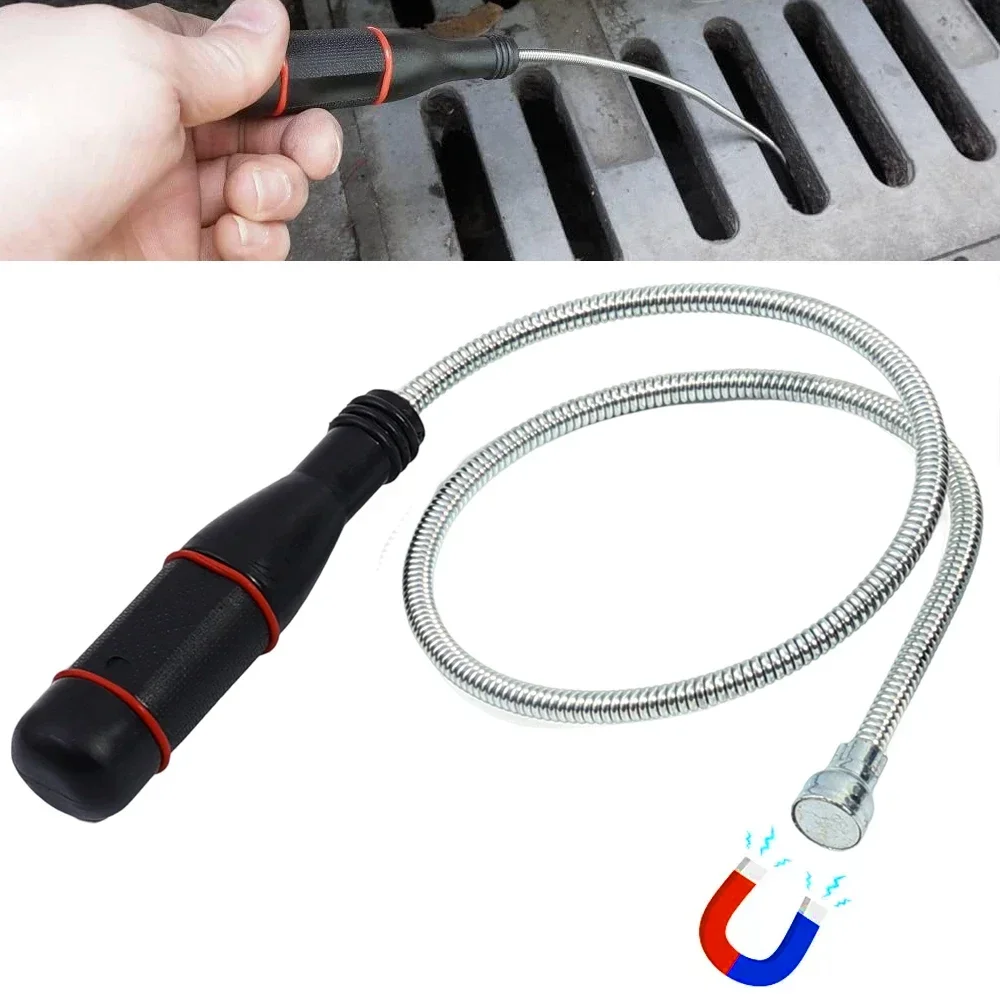 Flexible Magnetic Pickup Rod Car Gap Screw Bolts Nuts Metal Accessories Picking Tools Car Iron Garbage Keys Magnetic Retriever