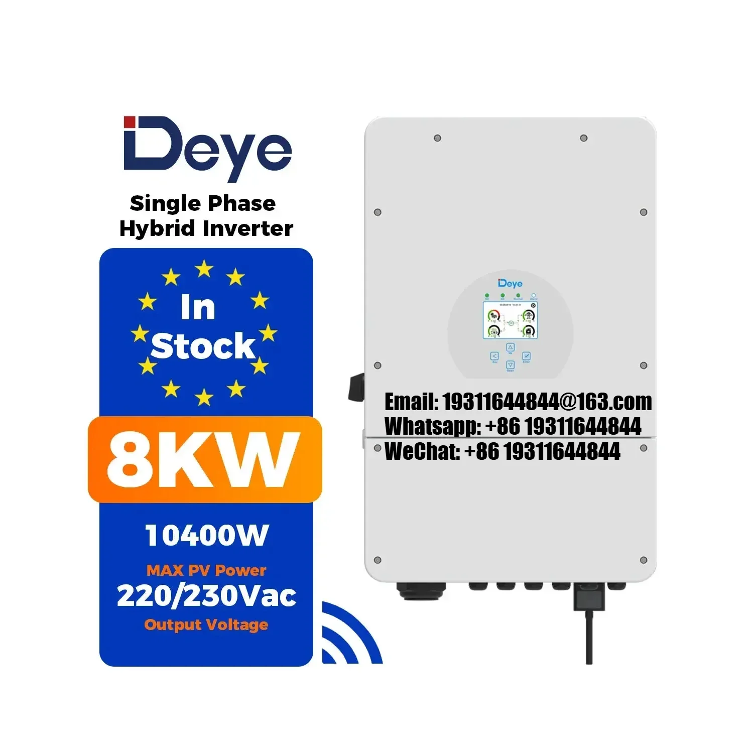 SUN-8K-SG01LP1-EU Deye Inverter 8kw LV Single Phase Hybrid Inverter