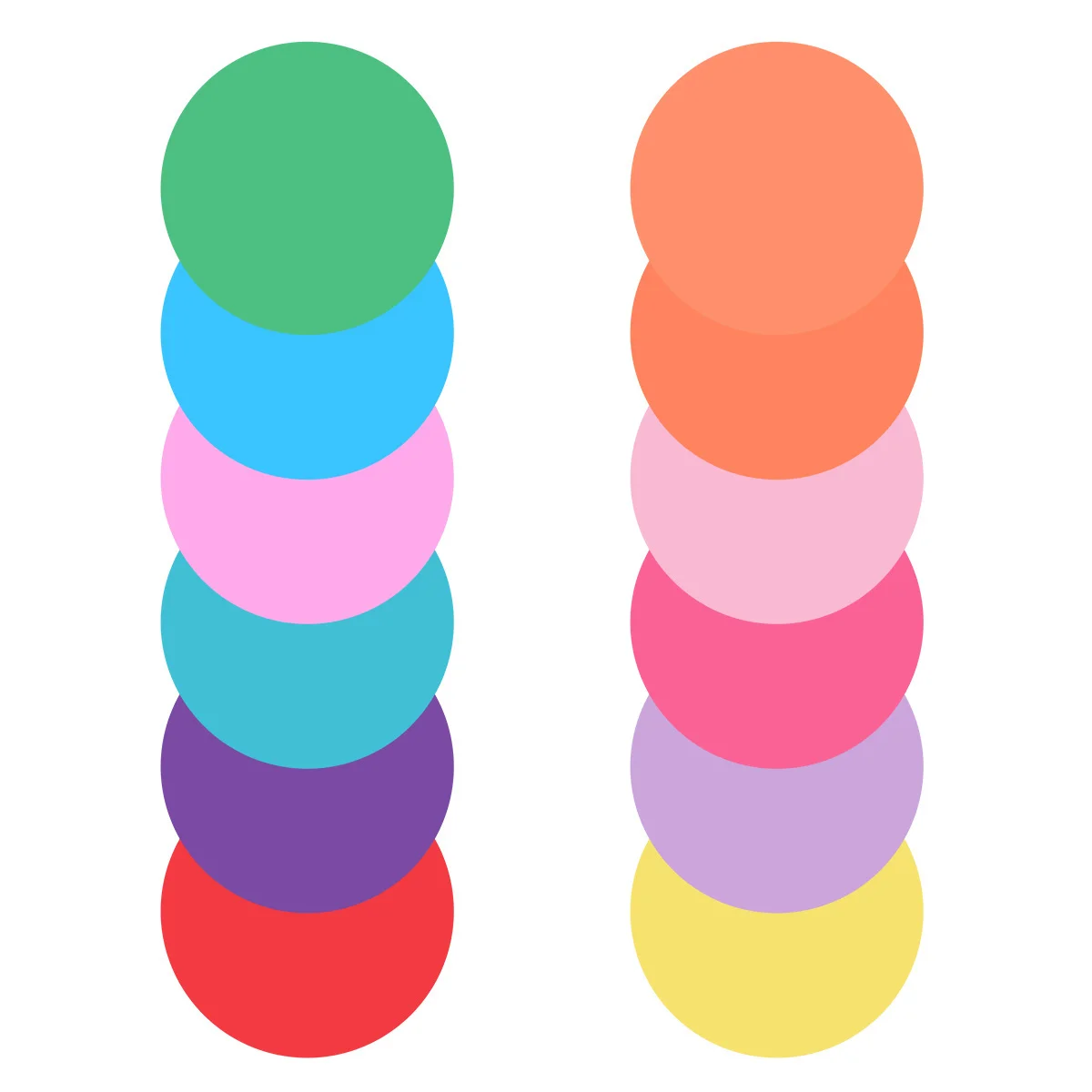 12 Pcs Sticking Reminder Memo Sticker Labels The Circle Stickers Message Paper Dry Erase