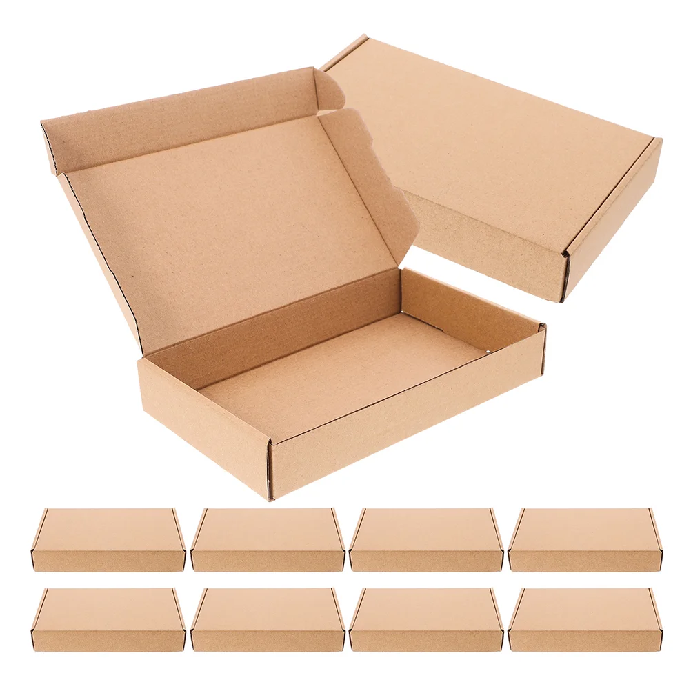 10 Pcs Boxes for Packaging Small Business Cajas De Carton Kraft Paper Shipping Cardboard
