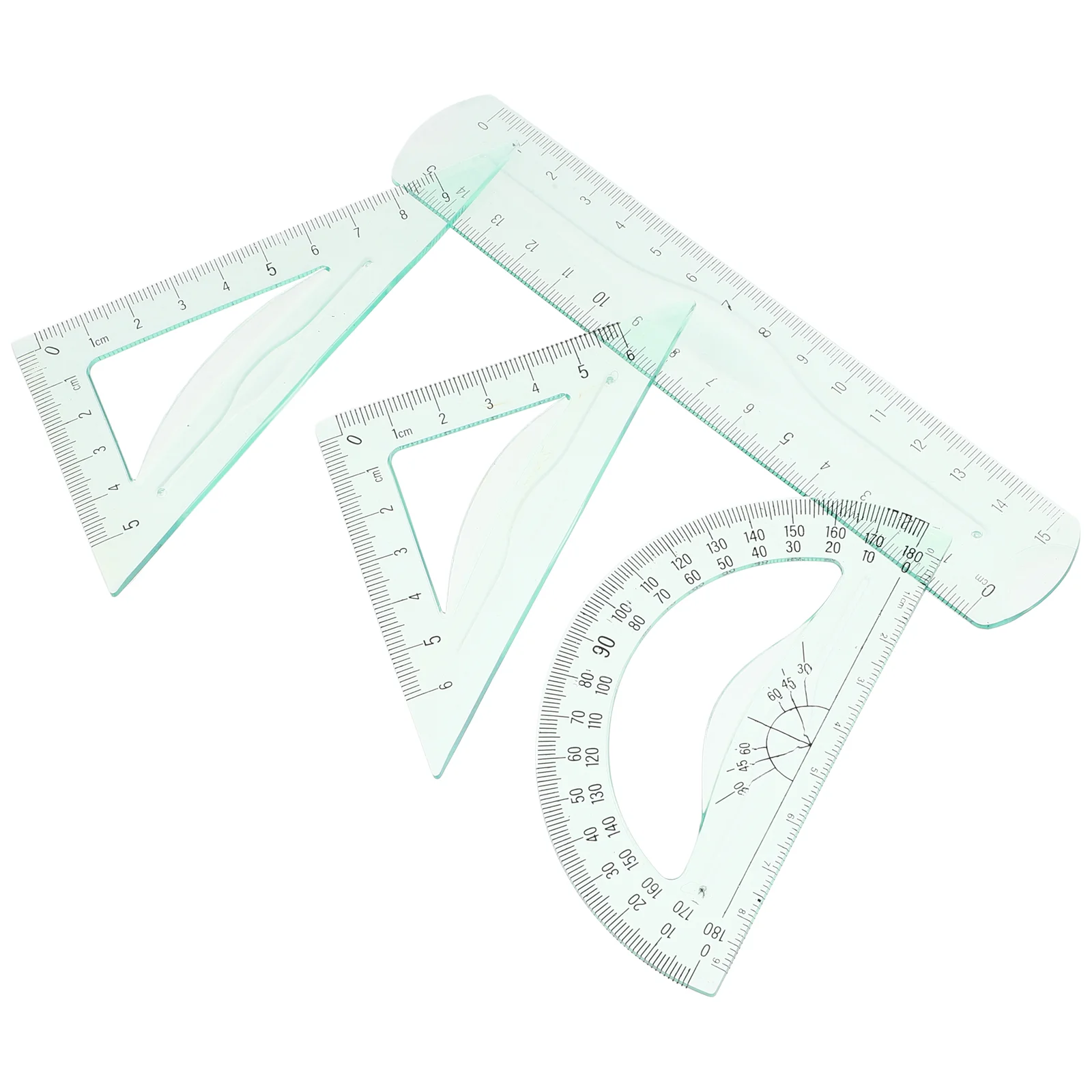 Soft Ruler Protractor Student Stationery Tool Mini Drawing Triangle and Pp Measuring