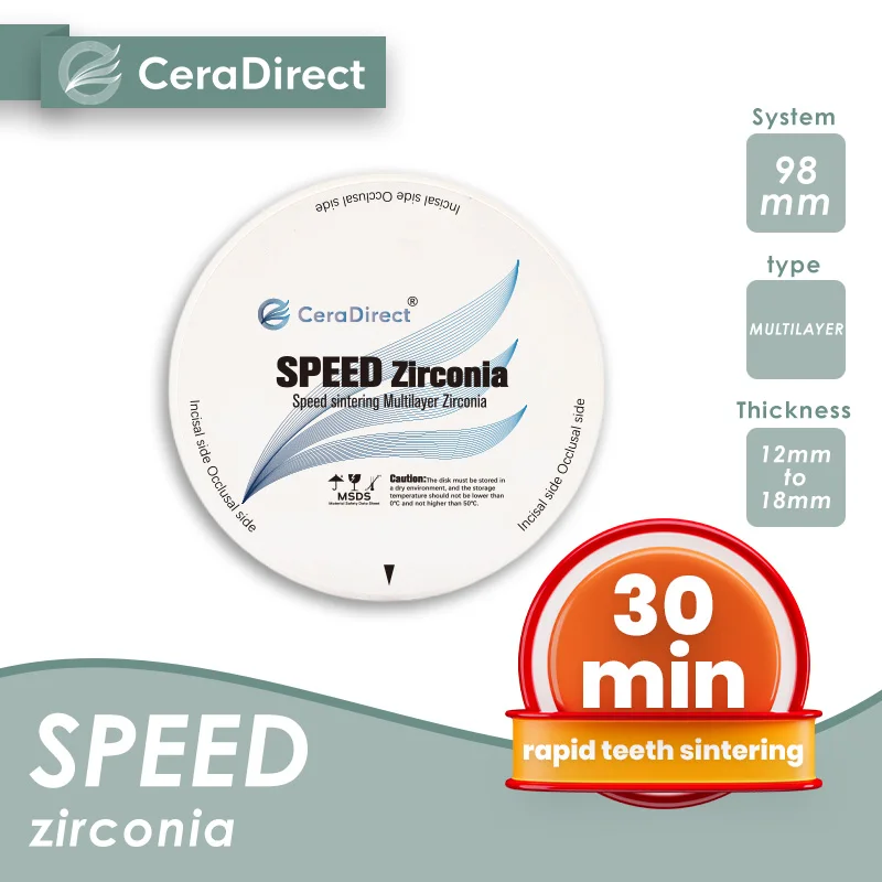 Anniversary sale Speed Zirconia Speed Sintering Multilayer Zirconia Disc Open System (98mm) Transparency 45%-57%