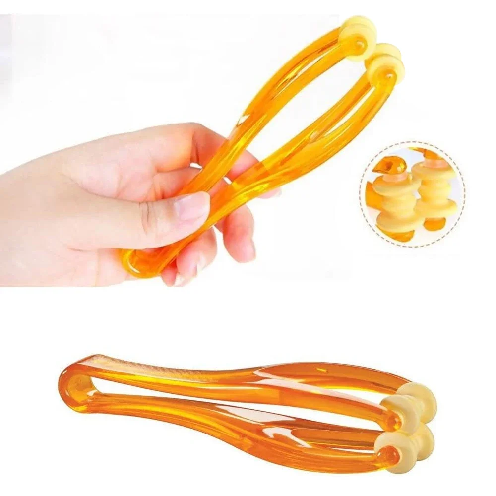 1Pcs 2 Rollers Finger Massager Mini Finger Joints Massager With Elastic Handle For FingelBlood Circulation & Muscle Relaxati