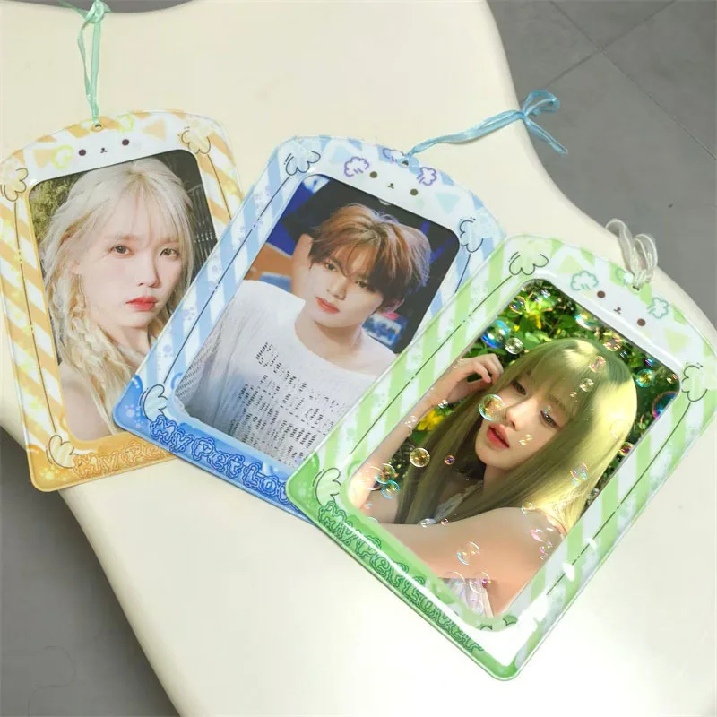 A4 Photo Organizer Card Holder Cartoon Pattern Card Holder Album LOMO Card Organizer PVC Portrait Photo Card Case Display Frame